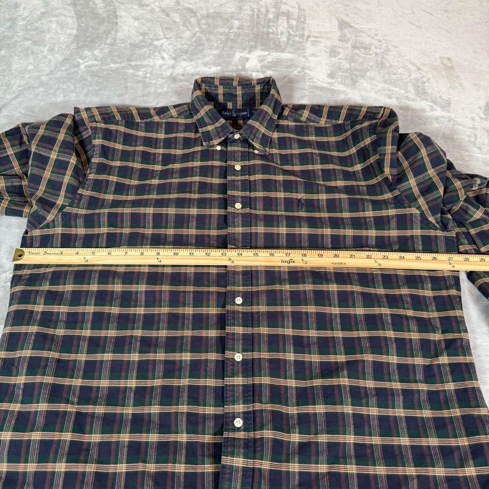 Vintage Polo Ralph Lauren Plaid Long Sleeve Button Shirt Mens XL Oversized Y2K - Picture 6 of 8